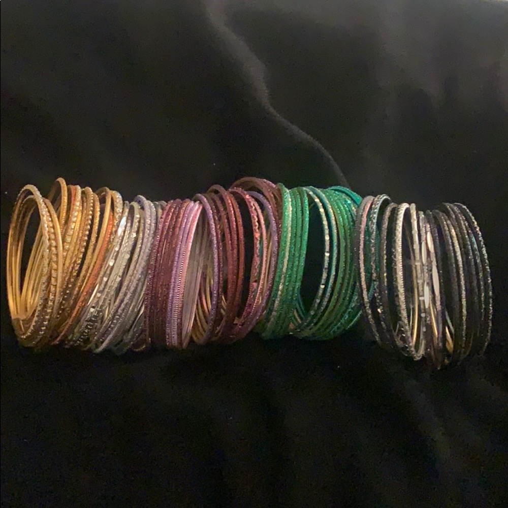 Lots of sparkly Vintage 80’s Bangles